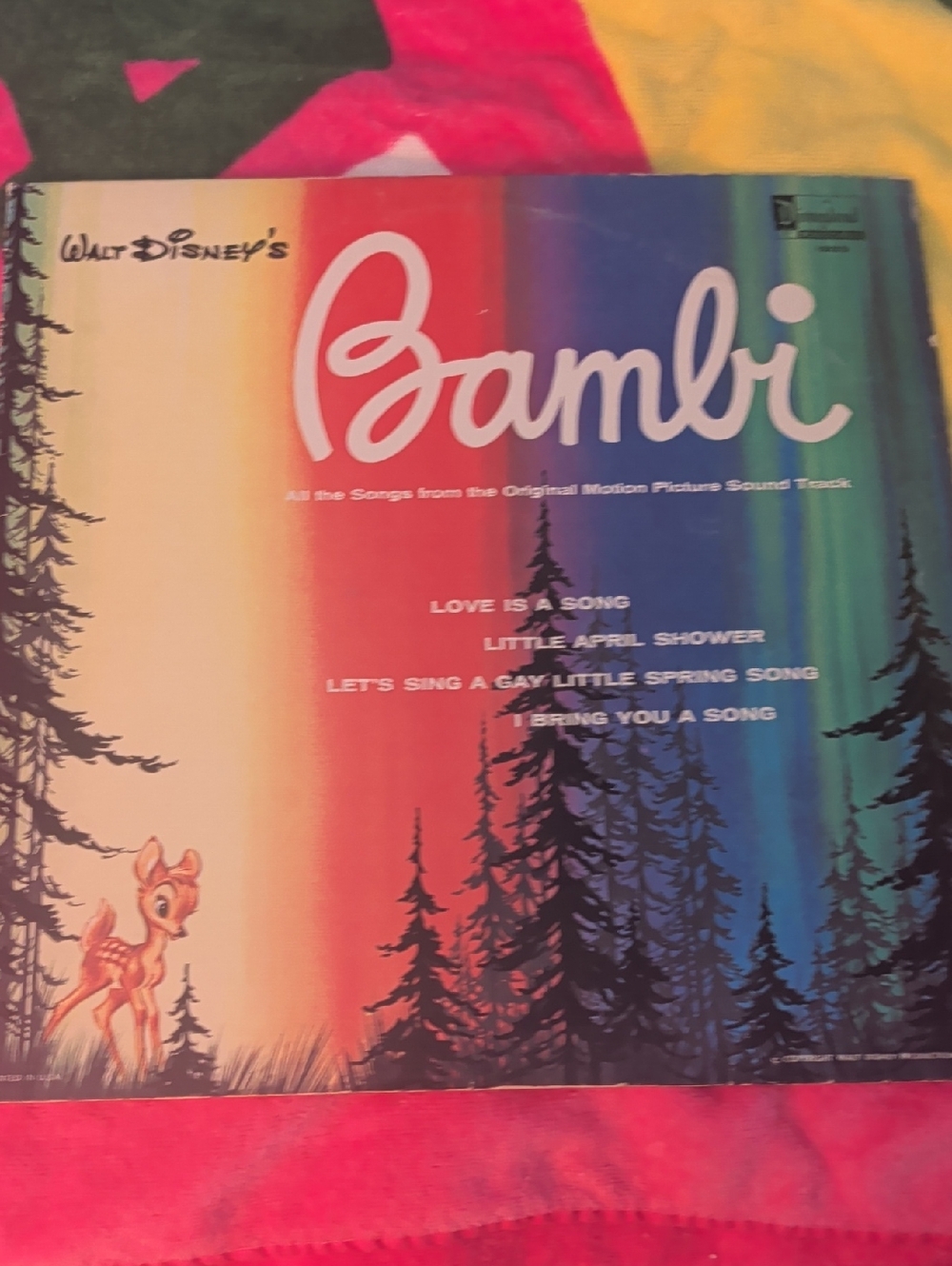 Walt Disney Vintage Bambi Vinyl Record Album 1963 Lk New